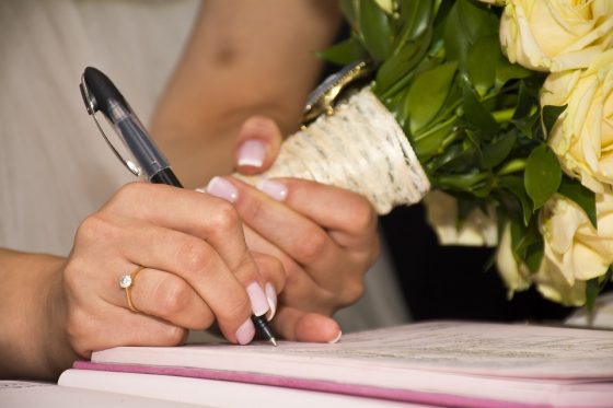 signature contrat de mariage