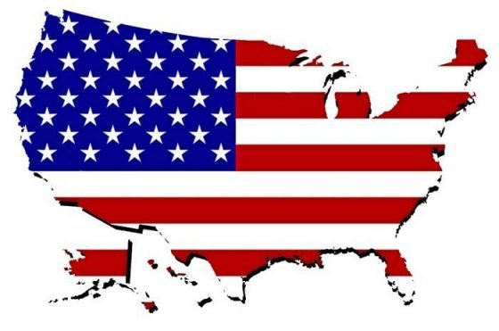 Drapeau carte USA